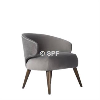 Antonia Occasional Chair Grey Velvet